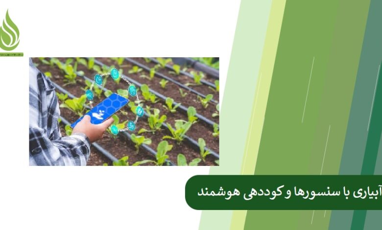 تصویر مدیریت آب آبیاری با سنسورها و کوددهی هوشمند